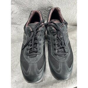 New Ecco Women's 39 Low Top Sneakers Black Suede Slip On Shoes  Casual Comfort